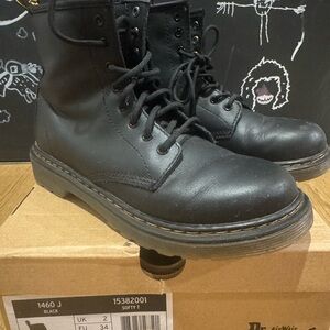 Dr. Martens Black Leather Combat Boots